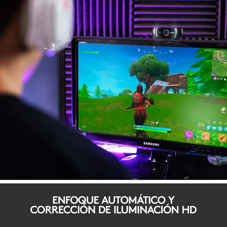 Webcam Logitech C922 Pro Stream Full HD 1080p 30FPS / 720p 60FPS + Trípode 6