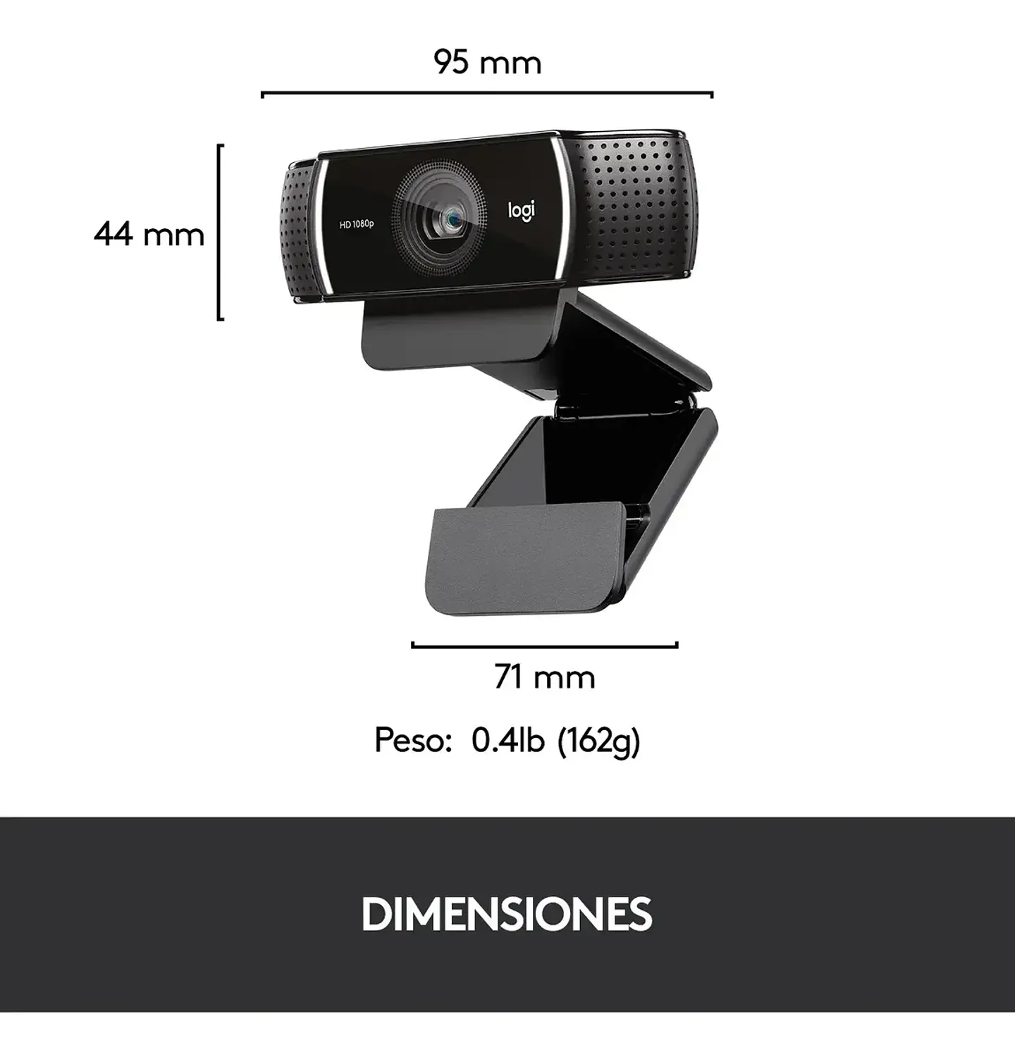 Webcam Logitech C922 Pro Stream Full HD 1080p 30FPS / 720p 60FPS + Trípode 3