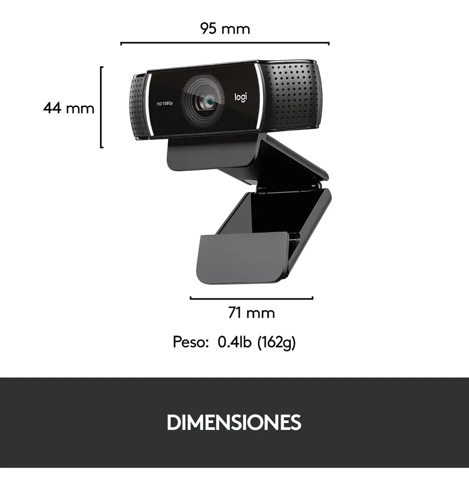 Webcam Logitech C922 Pro Stream Full HD 1080p 30FPS / 720p 60FPS + Trípode 3