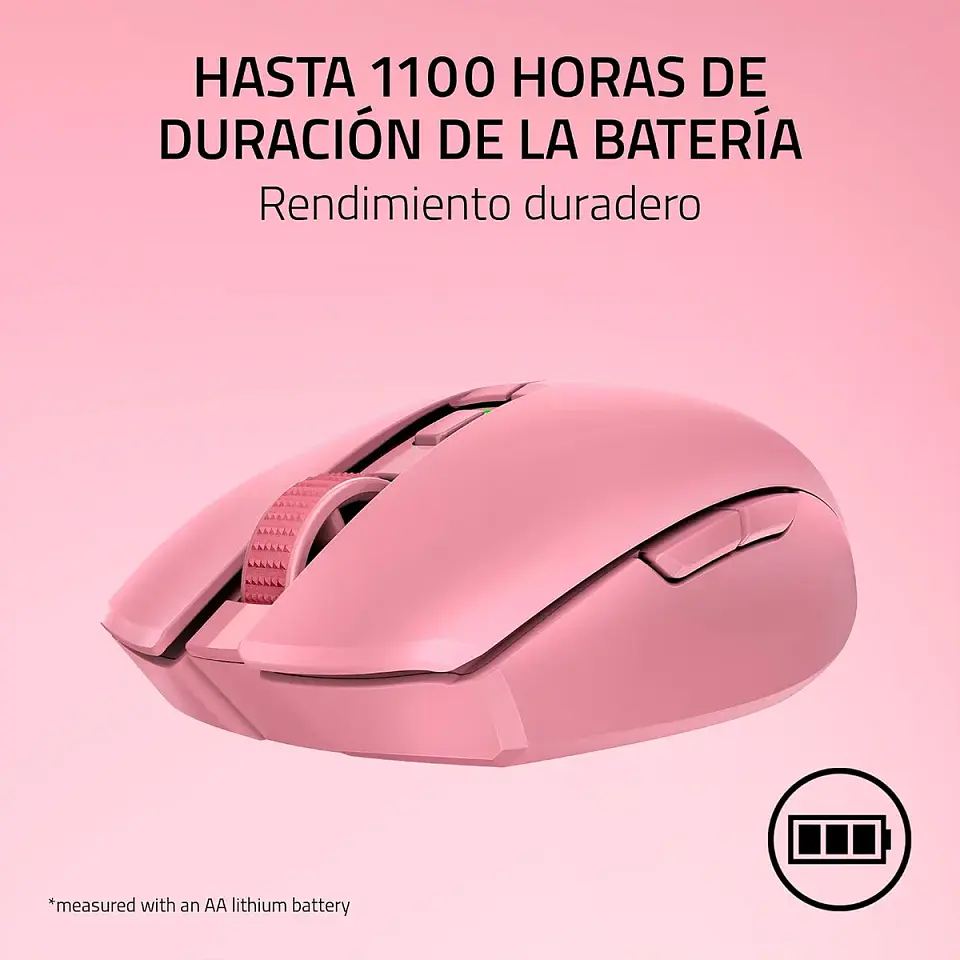 Mouse Gamer Razer Orochi V2 Quartz Rosa Inalámbrico Bluetooth 2.4GHz 18000 DPI 4