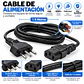 Cable de Poder para PC 1,5 Metros Enchufe Chileno 3 Pines a IEC C13 Negro - Miniatura 2