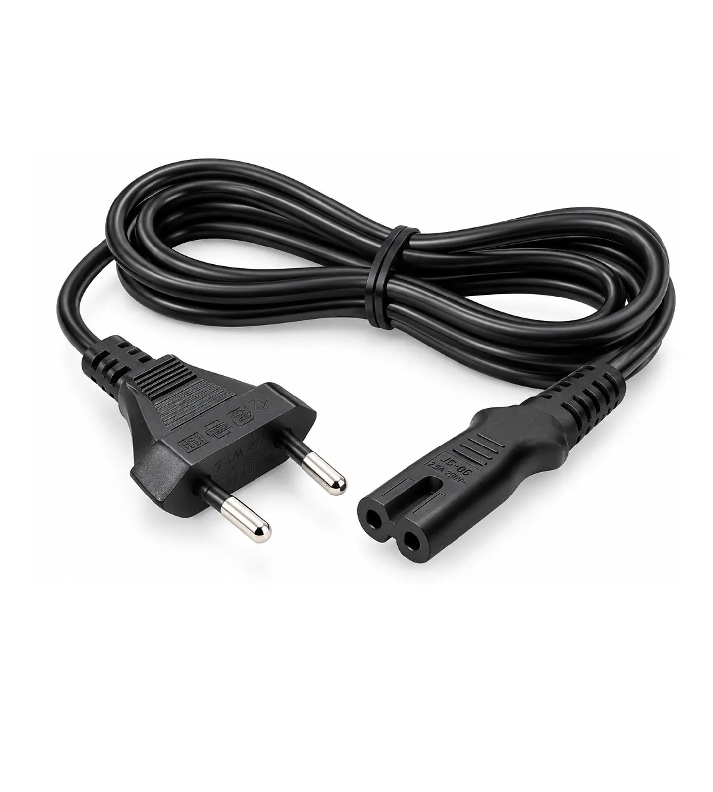 Cable de Poder Tipo 8 1,5 Metros Enchufe 2 Pines a IEC C7 Negro 1