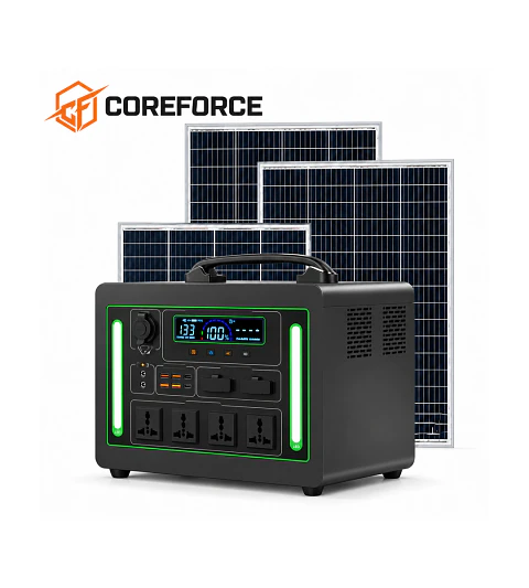 Estación de Energía Portátil CoreForce VoltStation 1200 1152Wh LiFePO4 + 2 panel solares 100W
