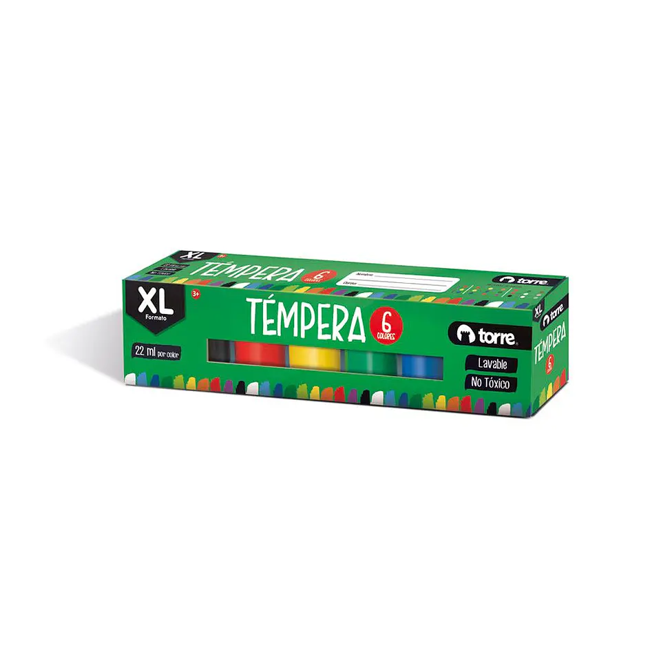 TEMPERA TORRE XL 6 COLORES 22ML 1
