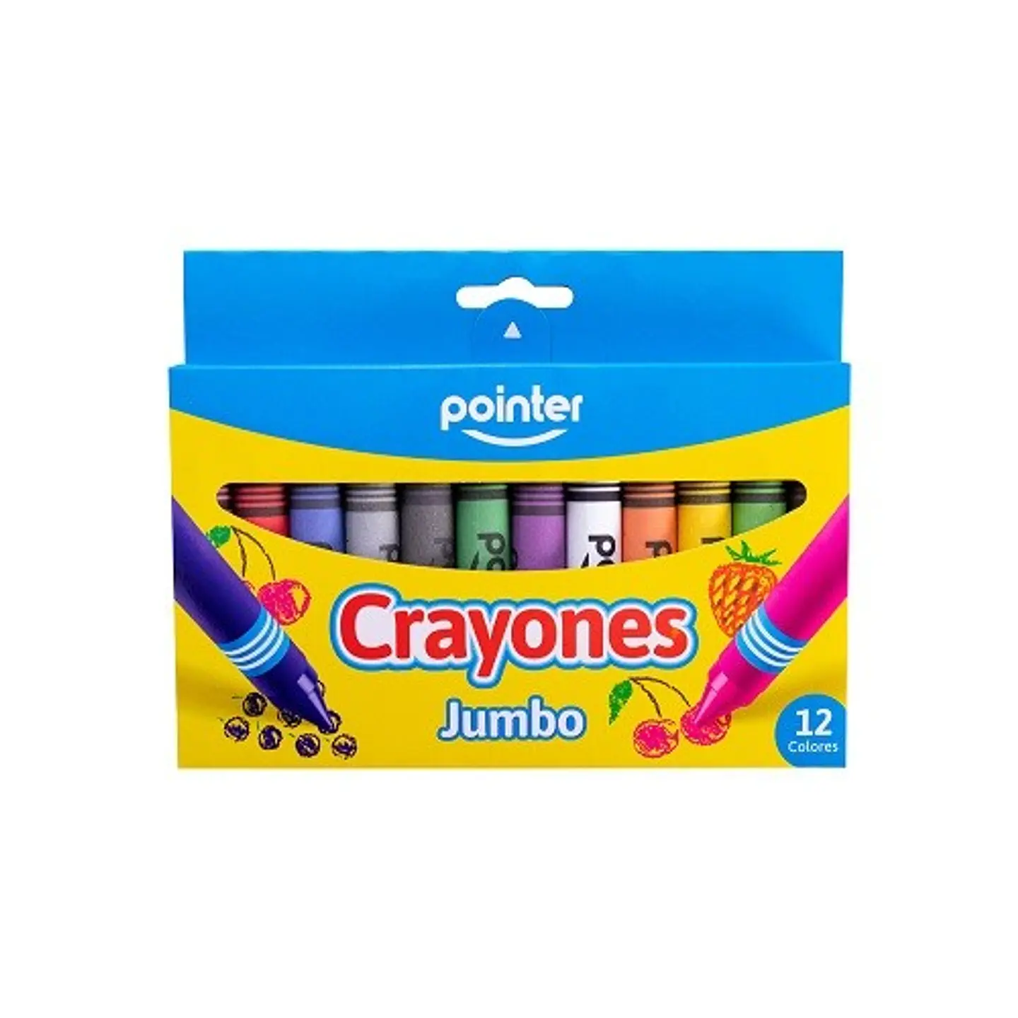 LAPICES DE CERA JUMBO POINTER 12 COLORES 1