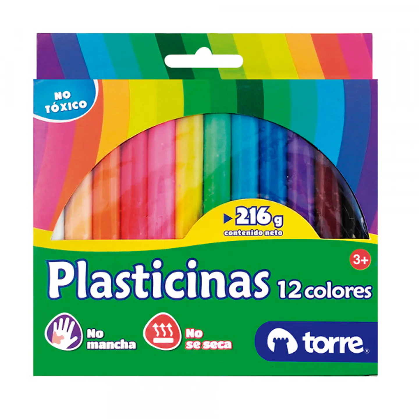 PLASTICINA 12 COLORES TORRE 1