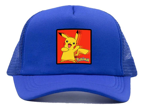 Jockey Azul Fc Personalizado Pokemon Pikachu Gorro Gorra