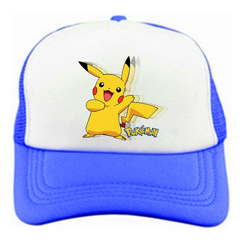 Jockey Azul Personalizado Pikachu Pokemon Gorro Gorra