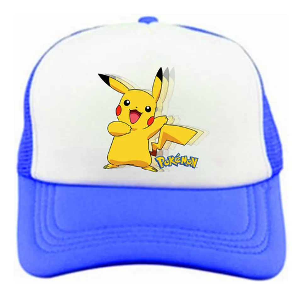 Jockey Azul Personalizado Pikachu Pokemon Gorro Gorra 1