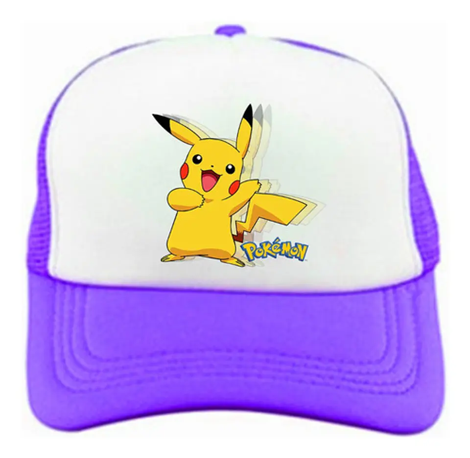 Jockey Azul Personalizado Pikachu Pokemon Gorro Gorra 2