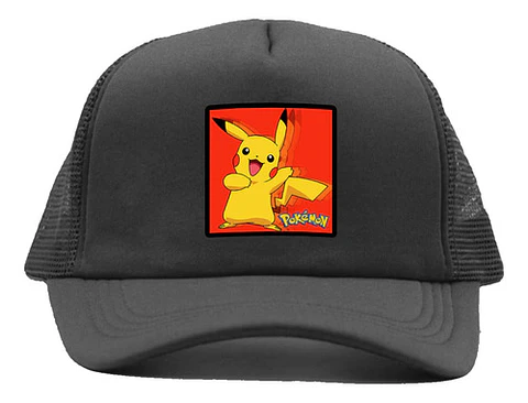 Jockey Negro Fc Personalizado Pokemon Pikachu Gorro Gorra