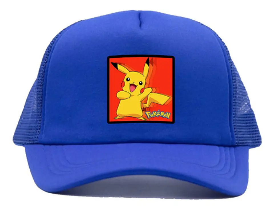 Jockey Negro Fc Personalizado Pokemon Pikachu Gorro Gorra 2