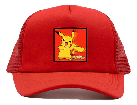 Jockey Rojo Fc Personalizado Pokemon Pikachu Gorro Gorra