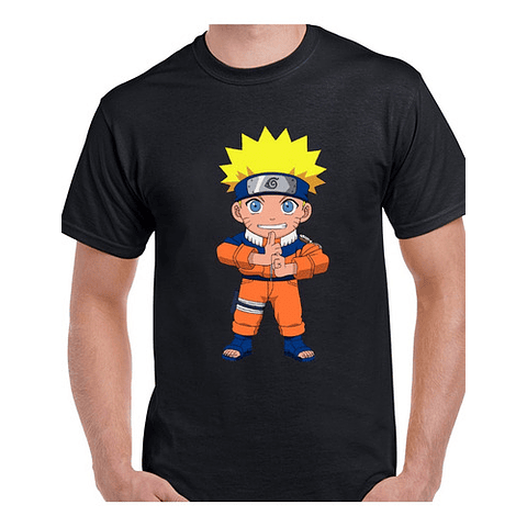 Polera Negra Naruto Personalizada Franela Camiseta