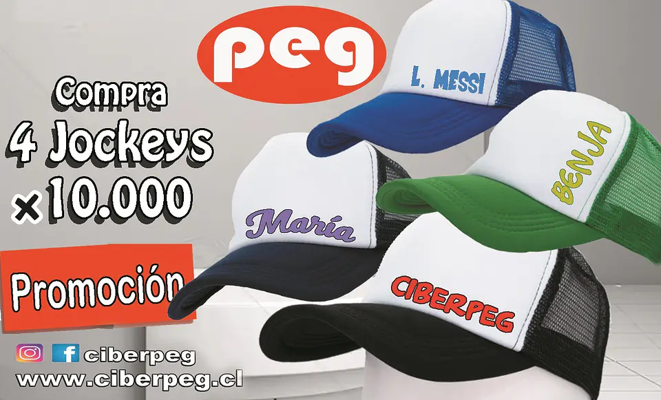 Pack de 4 Jockeys Personalizados con nombre Gorro Gorra  1