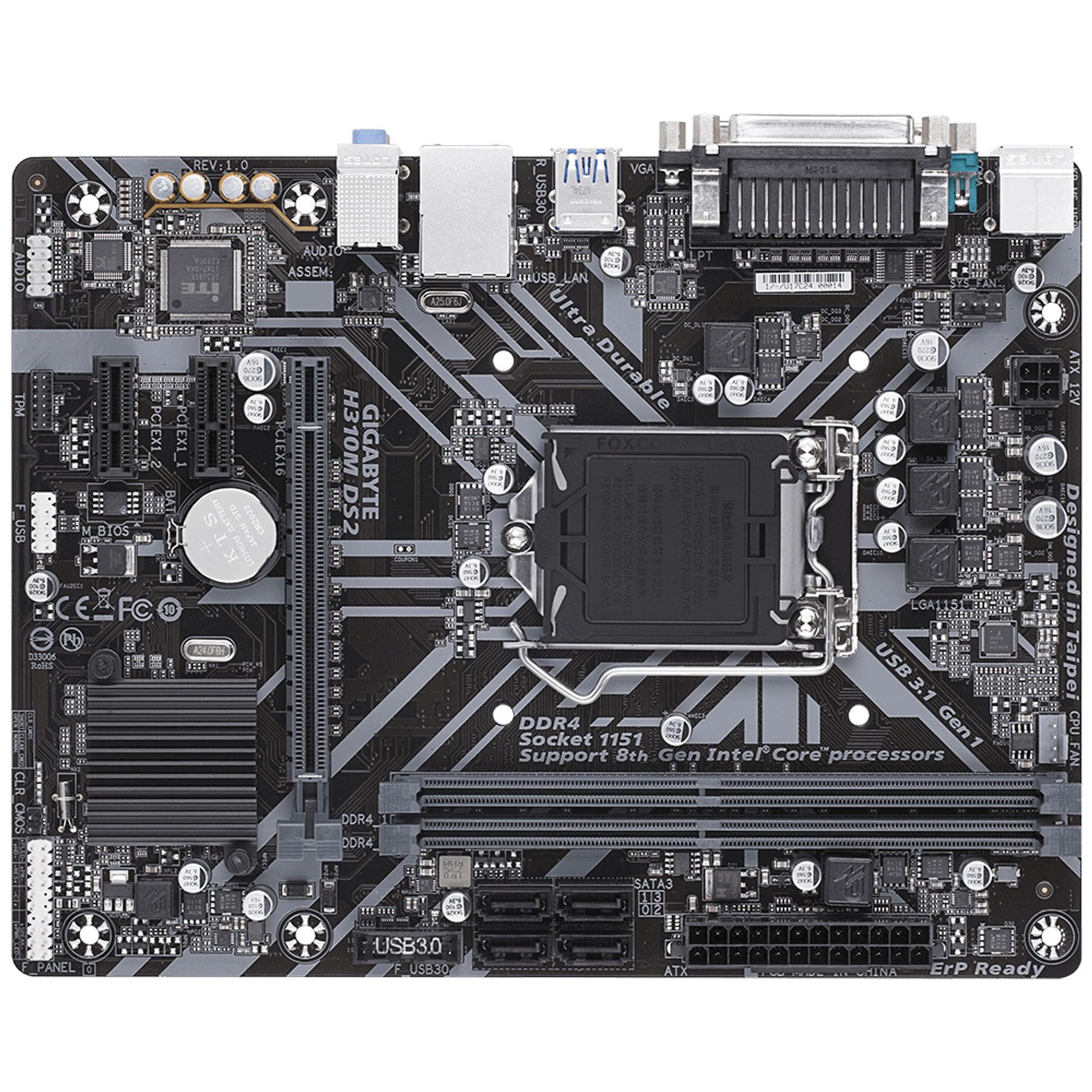 Gigabyte Motherboard GA-H310M-DS2 Micro ATX LGA1151