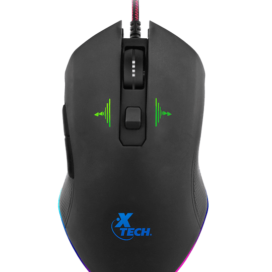Xtech mouse gaming 6 botones hasta 3200DPI USB