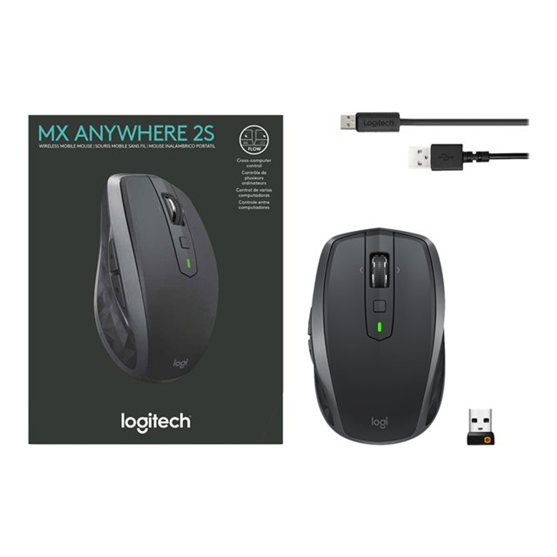 Logitech Mouse inalambrico Bluetooth Anywhere MX 7 botones