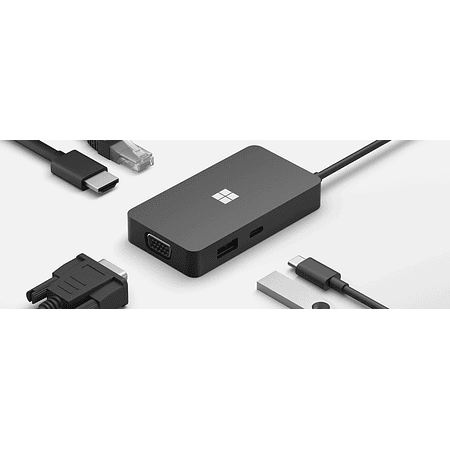 Microsoft USB-C travel Hub color negro 1 USB 1 HDMI 1VGA