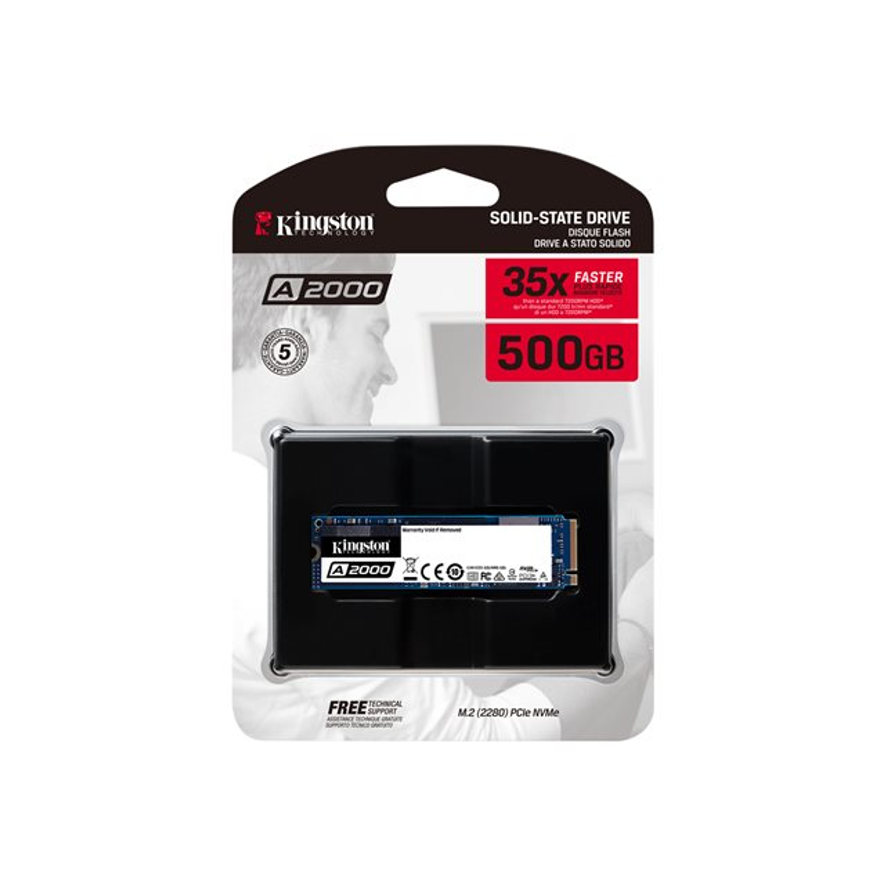 Kingston SSD 500GB M.2 2280 2200/2000MB/s L/E NVME PCIe