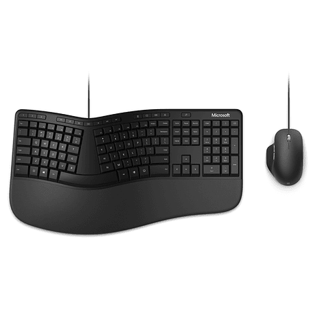 Microsoft Kit Teclado + Mouse Ergonomic Negro