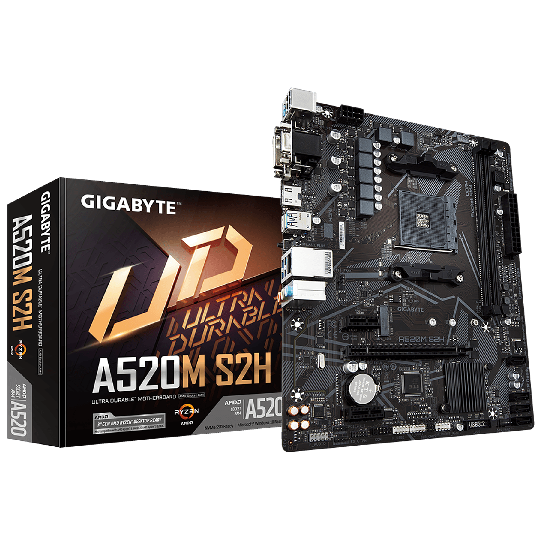 Gigabyte Placa madre A520M S2H micro ATX DDR4