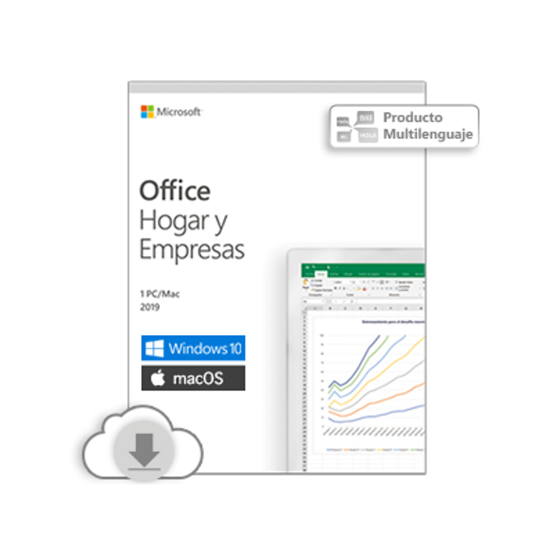 Microsoft Office Hogar y Empresas 2021 Perpetuo 