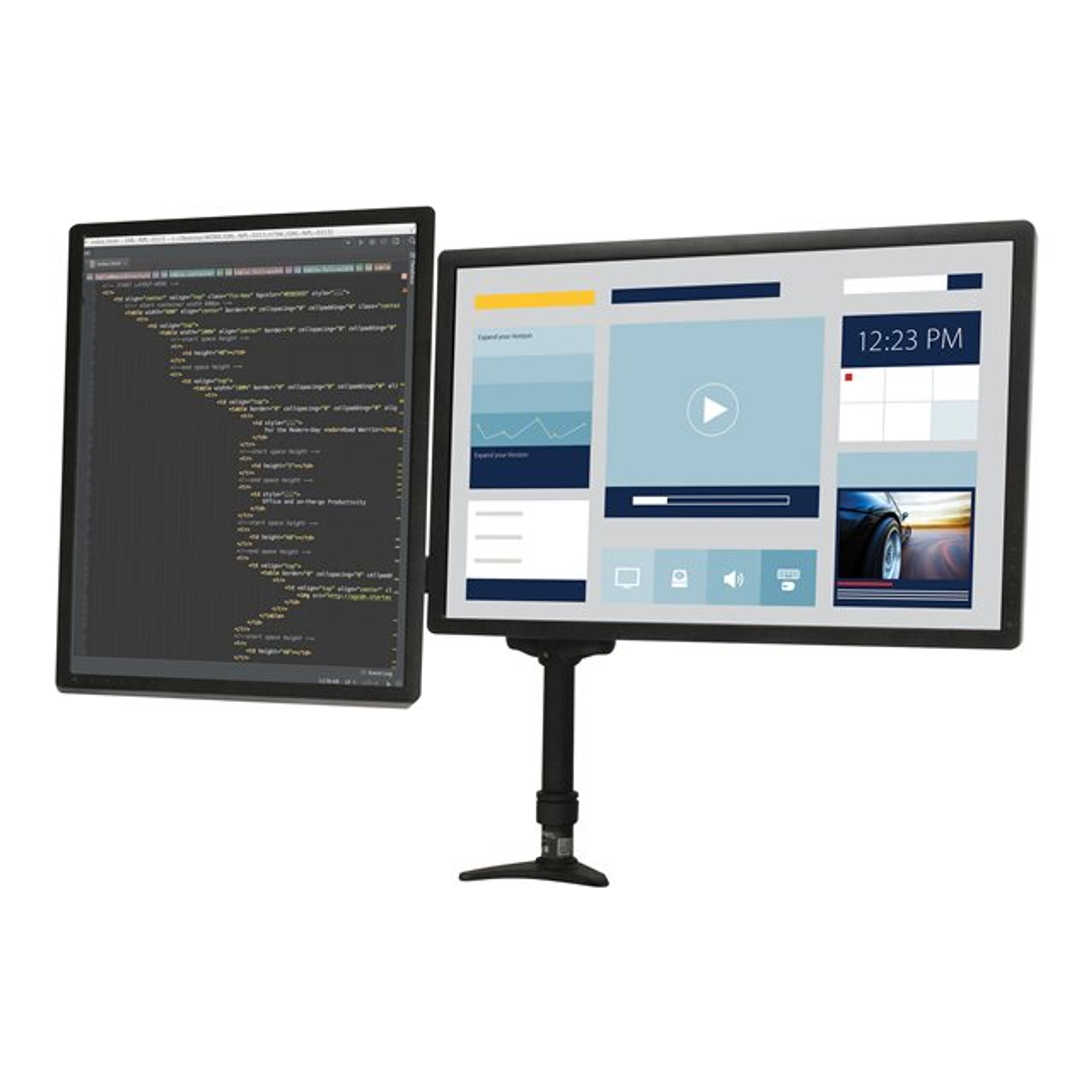 StarTech Soporte Mastil 2 Monitores Articulado