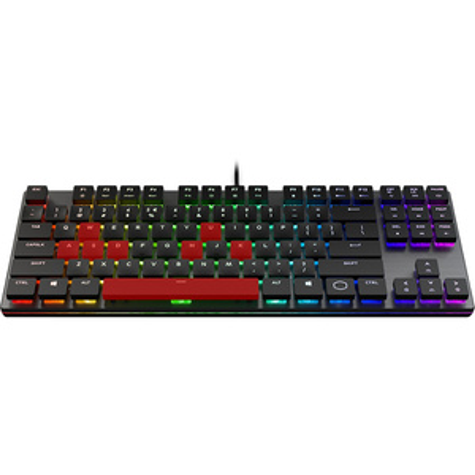 Cooler Master Teclado mecánico rojo interruptores de perfil bajo Cherry MX RGB 