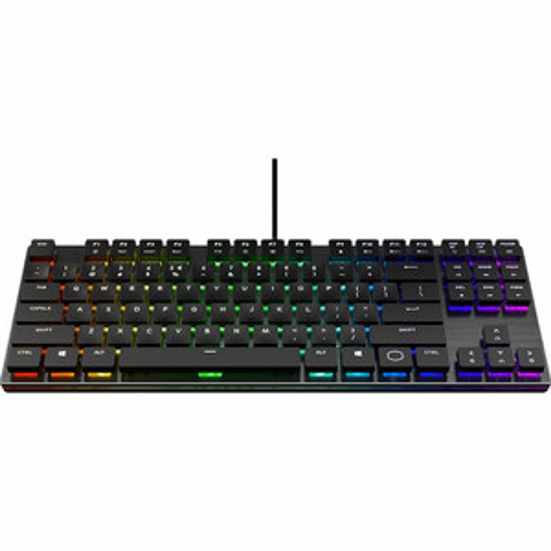 Cooler Master Teclado mecánico rojo interruptores de perfil bajo Cherry MX RGB 