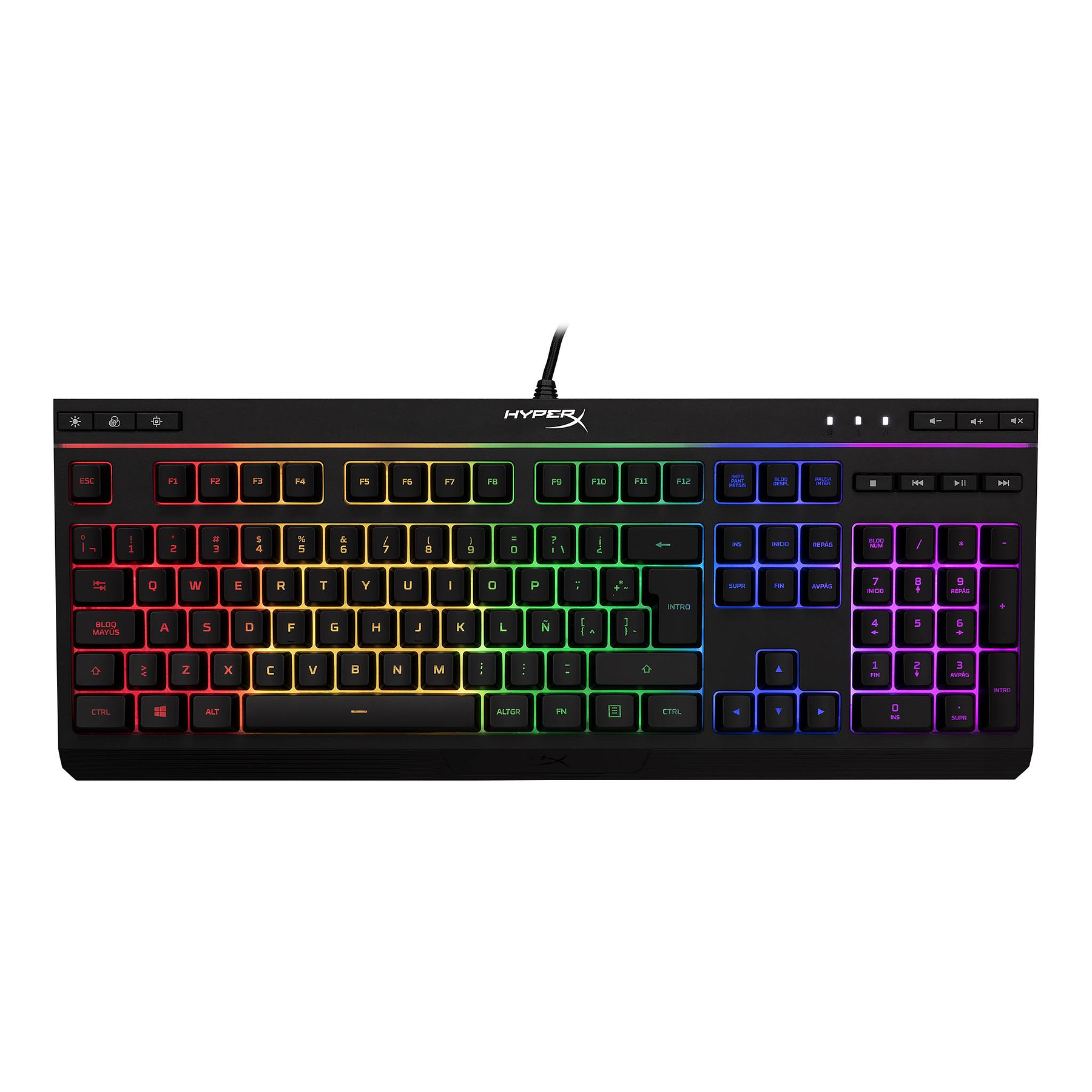 Hyperx Teclado Alloy Core RGB(5 zonas) Membrana 6x