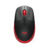 Logitech Mouse M190 Wireless Rojo inalambrico USB