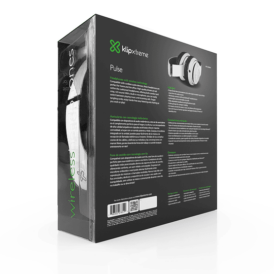 KlipX audifono bluetooth mic/ diseño plegable color negro