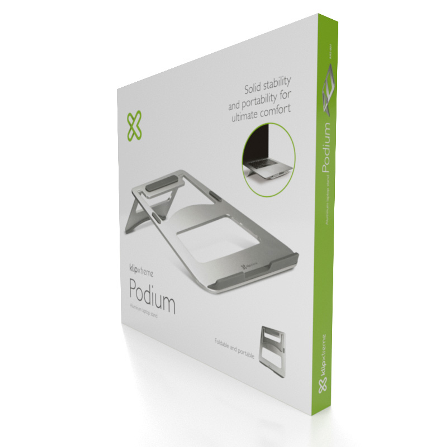 Klip Xtreme Soporte Portátil Aluminio para Notebooks hasta 15.6 Pulgadas 6