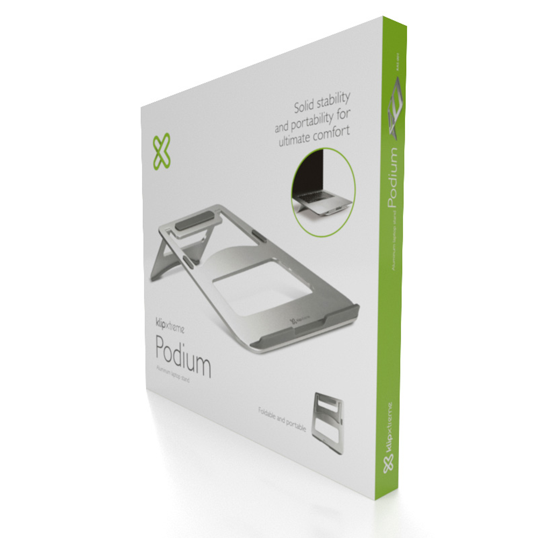 Klip Xtreme Soporte Portátil de Aluminio para Notebooks hasta 15.6 Pulgadas