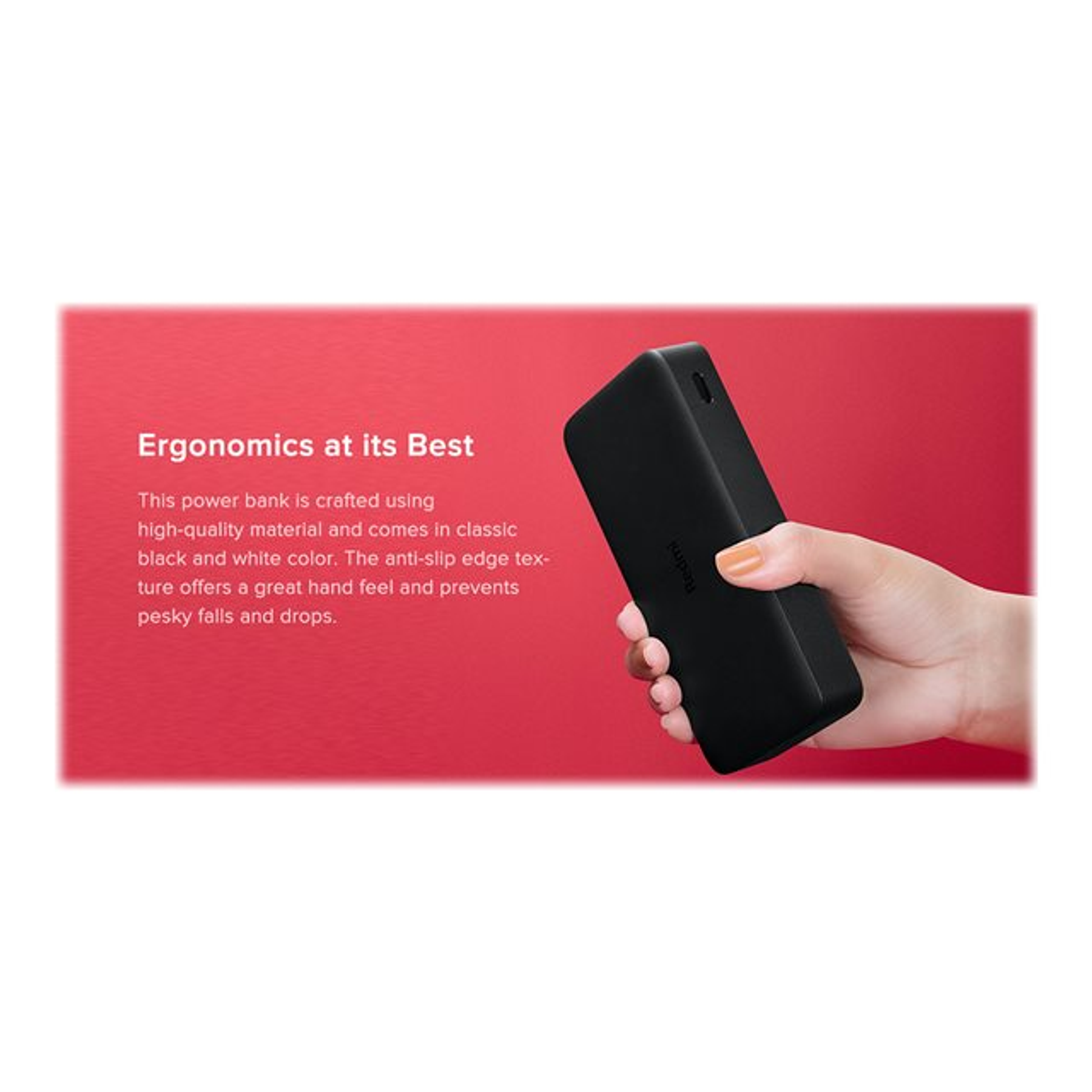 Bateria externa Xiaomi Redmi 18w Fast Charge black 20000mah.