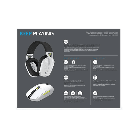 Logitech Kit de Auriculares y Ratón Inalámbricos para Juegos G435 + G305
