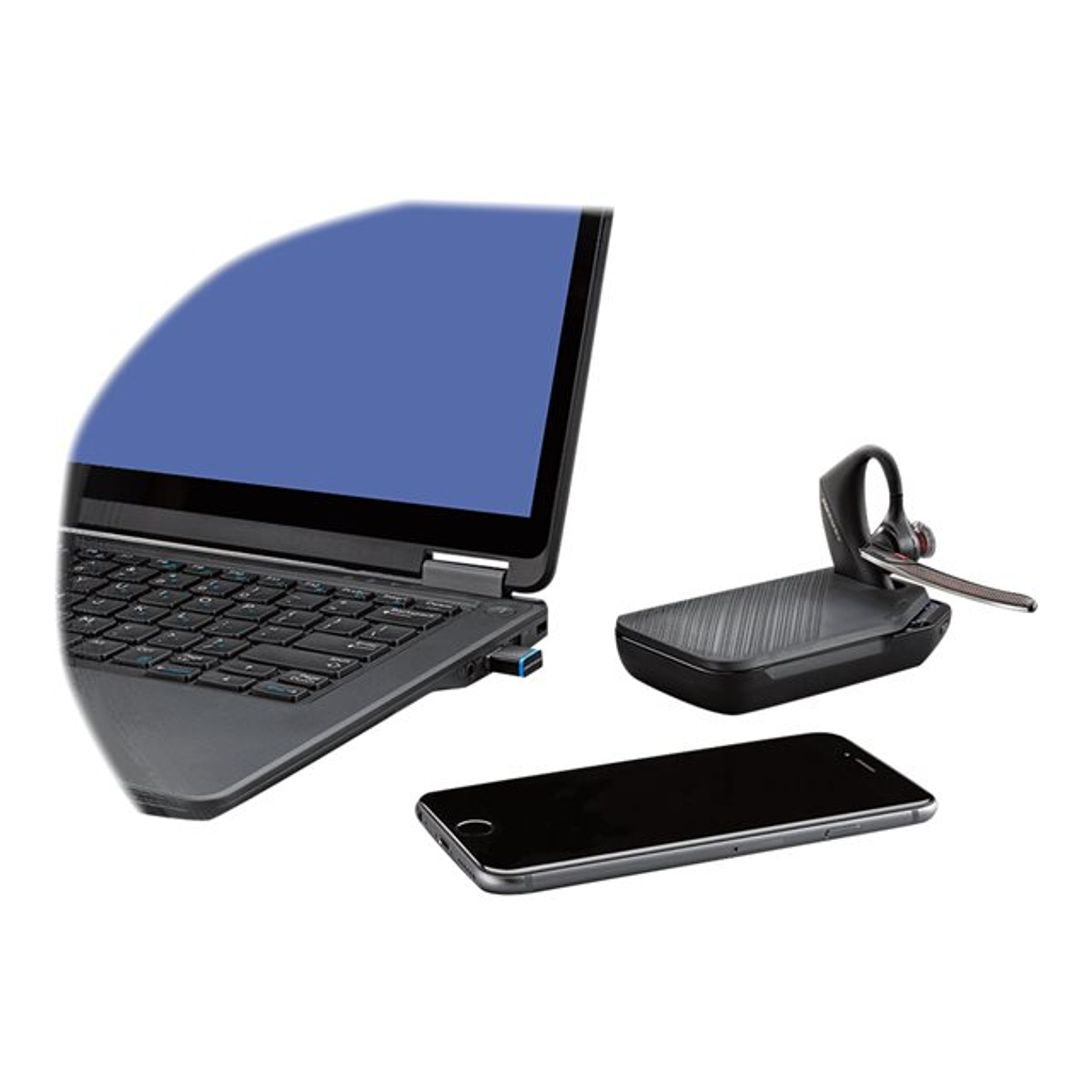 Poly Auricular - Para computadora / para tableta - Inalámbrico - Voyager 5200 UC B52