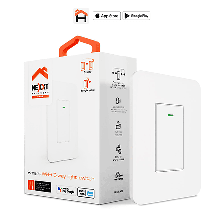 Nexxt Home Interruptor de 3 vías inteligente con conexión Wi-Fi