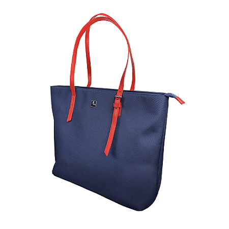 Xtech - Notebook carrying shoulder bag - 15.6" - Durable polyester - Blue with red accents - XTB-510