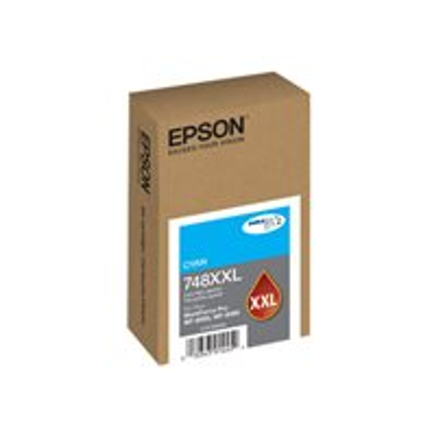 Epson 748XXL - XL - cián - original - blíster con alarmas de RF/acústica - cartucho de tinta - para WorkForce Pro WF-6090, WF-6590, WF-8090, WF-8090 D3TWC, WF-8590, WF-8590 D3TWFC 2