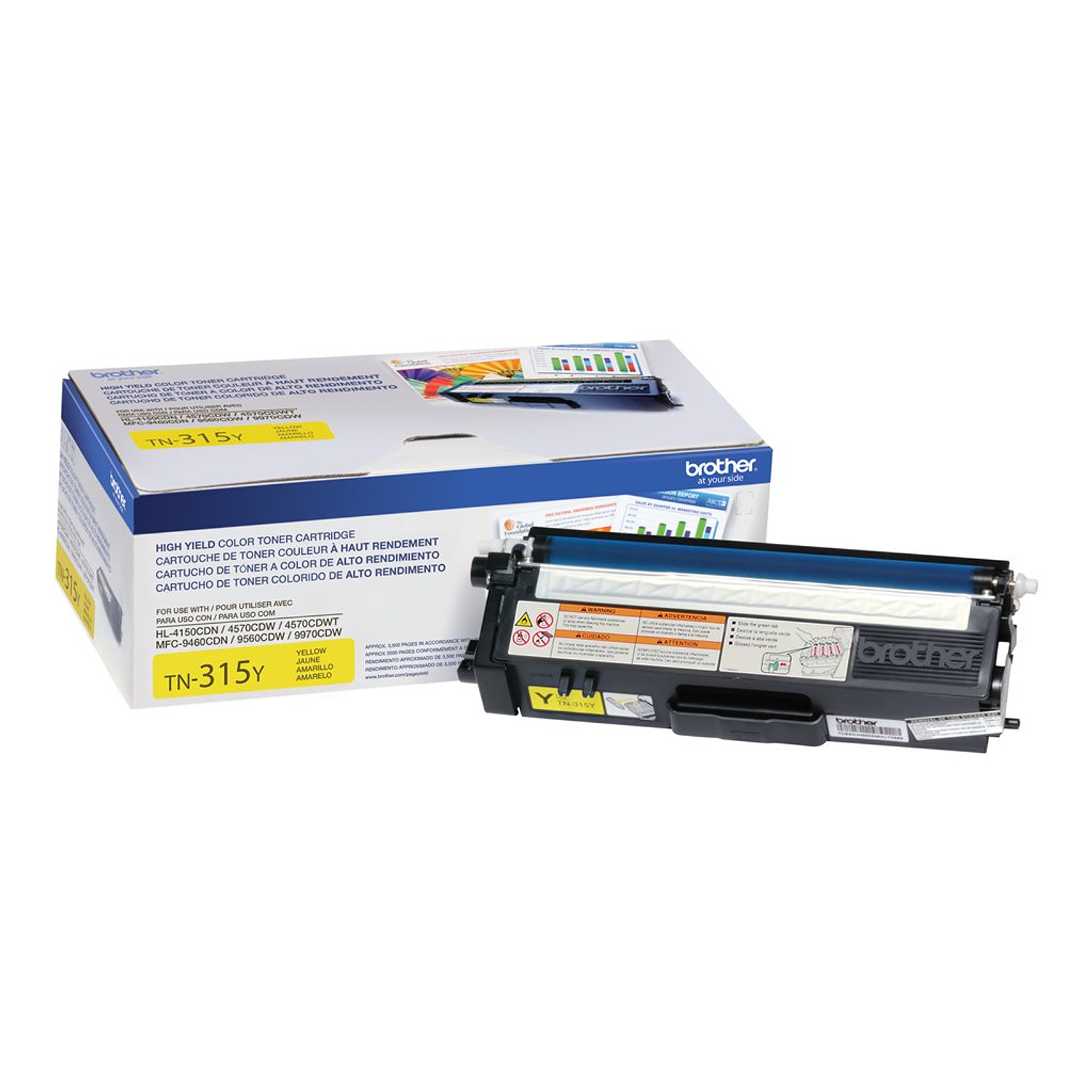 Brother Toner TN315Y Amarillo Rendimiento 3500 Paginas