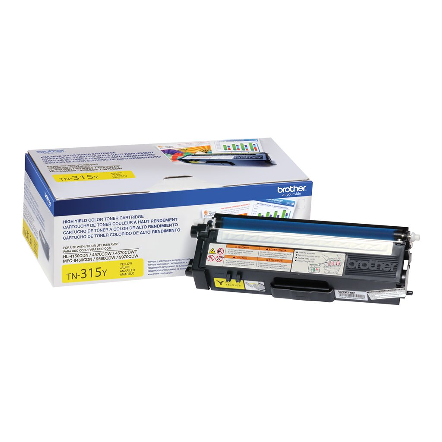 Brother Toner TN315Y Amarillo Rendimiento 3500 Paginas