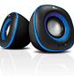 Xtech XTS-115BL Spekter, Parlantes Estéreo 2.0, 6W RMS, USB, 3.5 mm, Azul - Miniatura 1