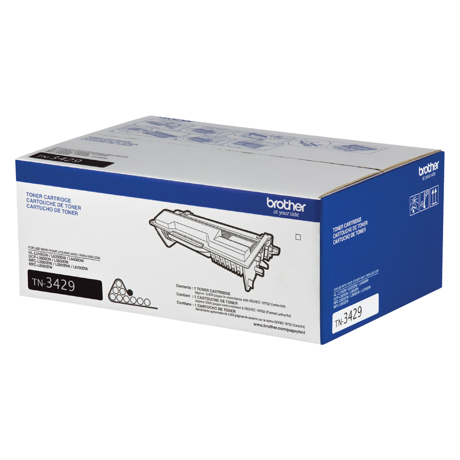 Brother TN3429 Tóner Color Negro 3.000 Páginas 2