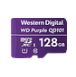 WD MicroSDXC 128GB Tarjeta de Memoria para Videovigilancia Purple SC QD101, Class 10, UHS-I - Miniatura 1