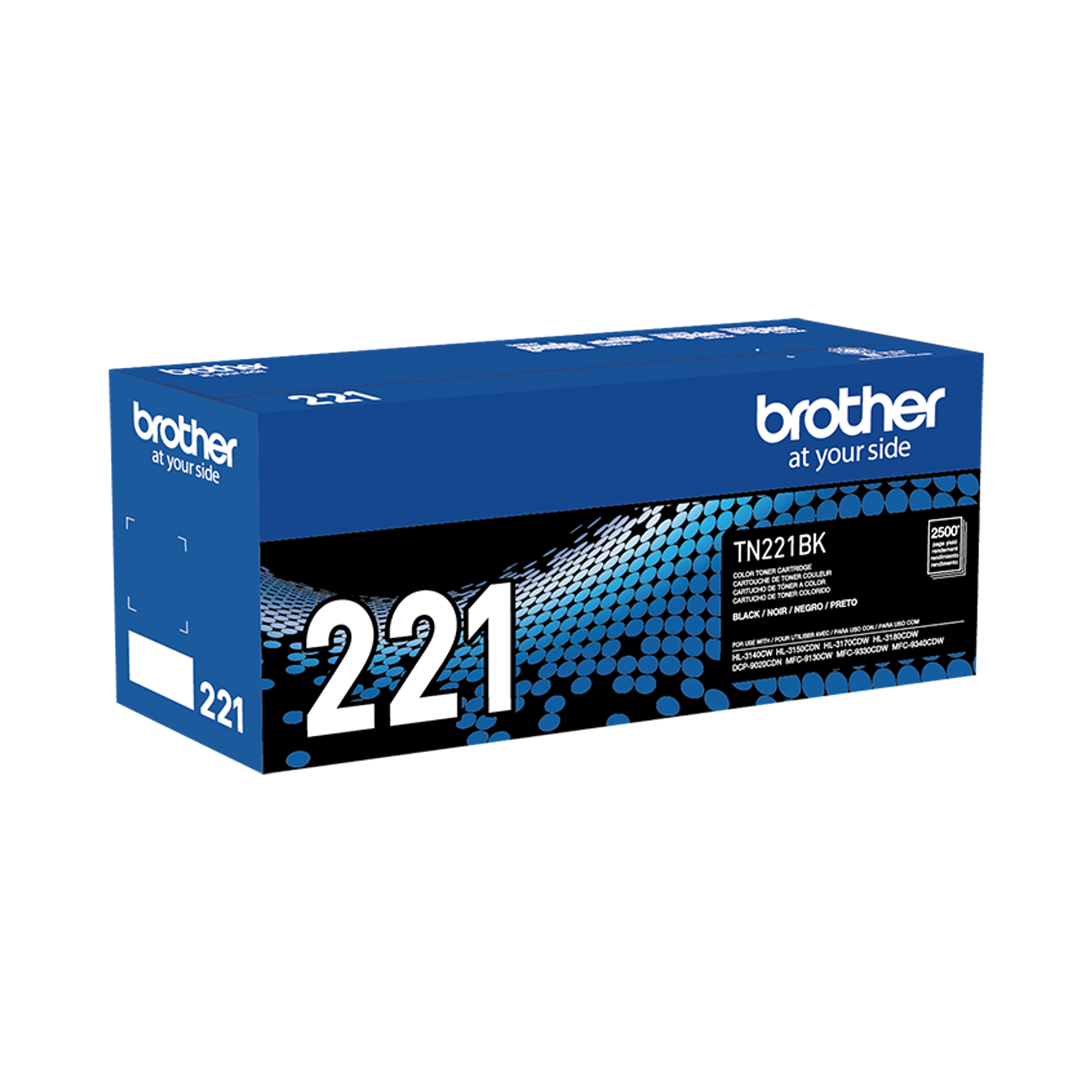 Brother TN221BK Toner Color Negro Rendimiento 2.500 Páginas