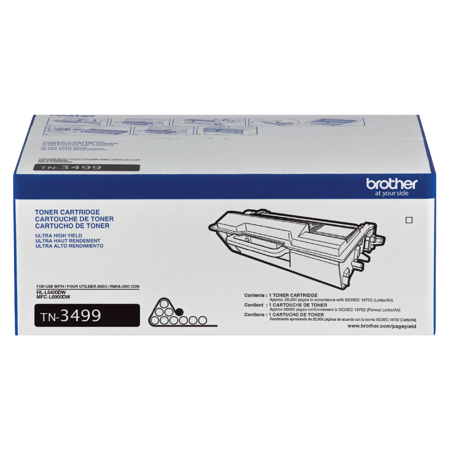 Brother TN3499 Tóner Color Negro Rendimiento 20.000 Paginas 1