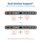 Tripp-Lite Dock 4, USB C, Ultra HD 4K, D-Port,HDMI,VGA, USB AC, GbE, 100W PD - Miniatura 4