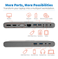 Tripp-Lite Dock 4, USB C, Ultra HD 4K, D-Port,HDMI,VGA, USB AC, GbE, 100W PD - Miniatura 5